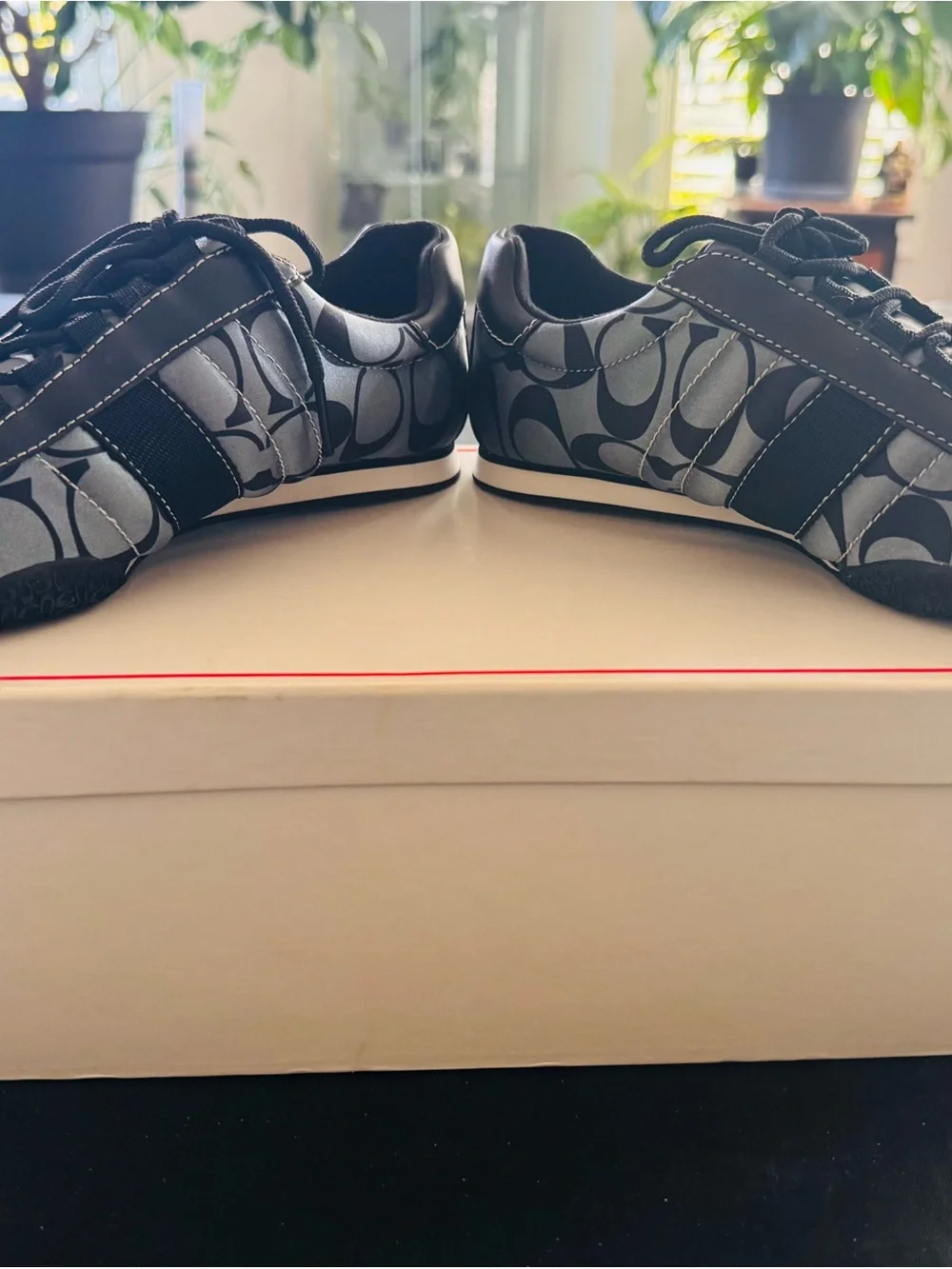 Coach Women’s Black/Gray Signature Logo Sneakers